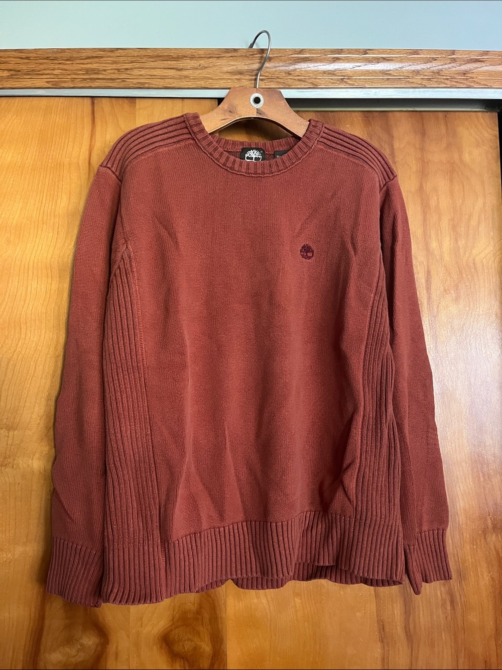 Timberland Men's Rust Orange Crewneck Sweater
